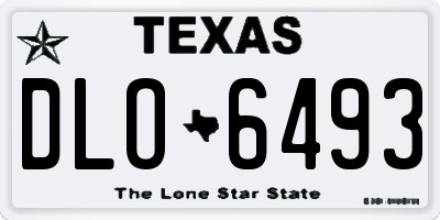 TX license plate DLO6493