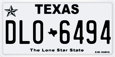 TX license plate DLO6494