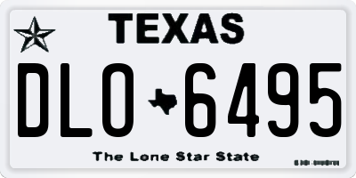 TX license plate DLO6495