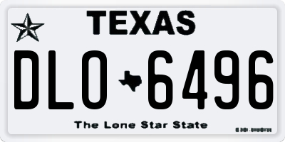 TX license plate DLO6496