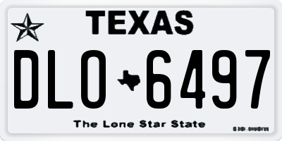 TX license plate DLO6497