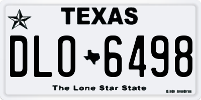 TX license plate DLO6498