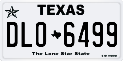 TX license plate DLO6499