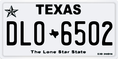 TX license plate DLO6502
