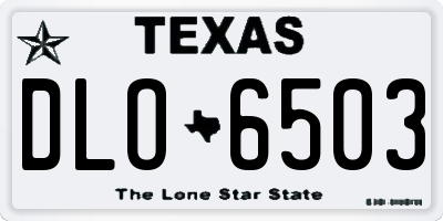 TX license plate DLO6503