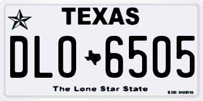 TX license plate DLO6505