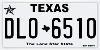 TX license plate DLO6510