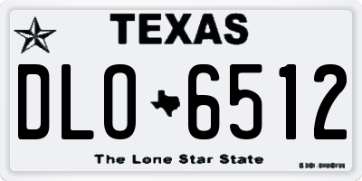 TX license plate DLO6512
