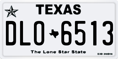 TX license plate DLO6513