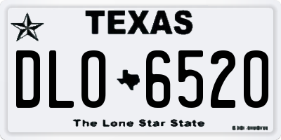 TX license plate DLO6520