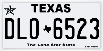 TX license plate DLO6523