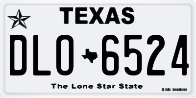 TX license plate DLO6524