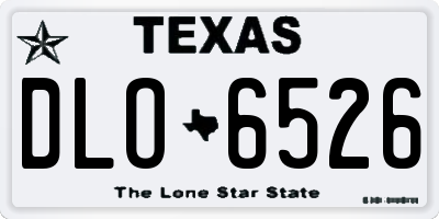 TX license plate DLO6526
