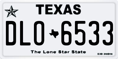 TX license plate DLO6533