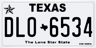 TX license plate DLO6534