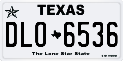 TX license plate DLO6536