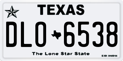 TX license plate DLO6538