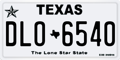 TX license plate DLO6540