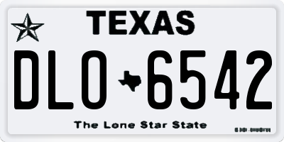 TX license plate DLO6542