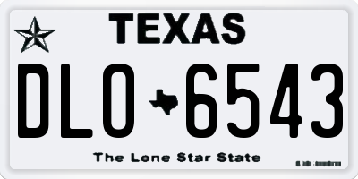 TX license plate DLO6543