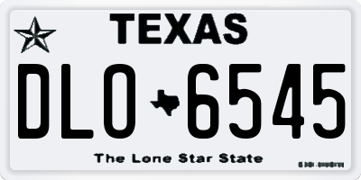 TX license plate DLO6545