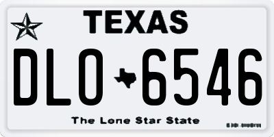 TX license plate DLO6546