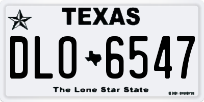 TX license plate DLO6547