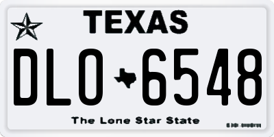 TX license plate DLO6548
