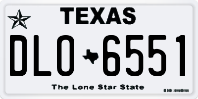 TX license plate DLO6551