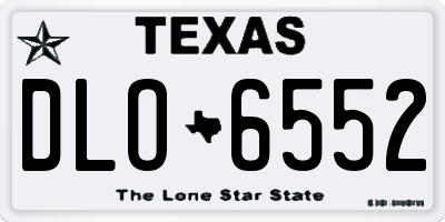TX license plate DLO6552