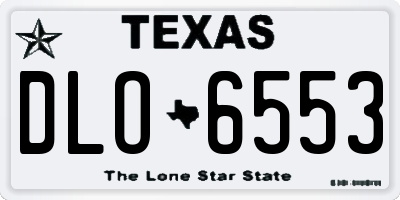TX license plate DLO6553