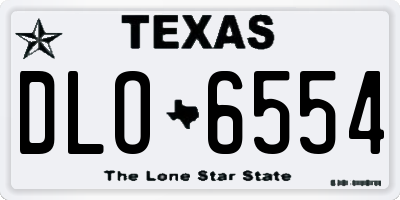 TX license plate DLO6554