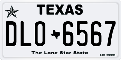 TX license plate DLO6567