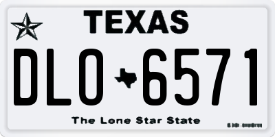 TX license plate DLO6571
