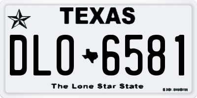 TX license plate DLO6581