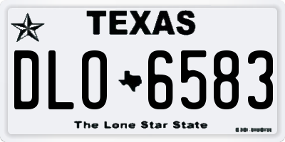 TX license plate DLO6583