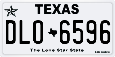 TX license plate DLO6596