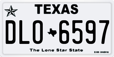 TX license plate DLO6597