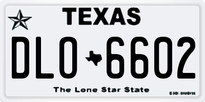 TX license plate DLO6602