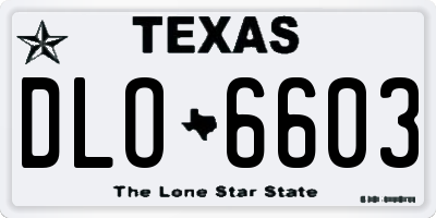 TX license plate DLO6603