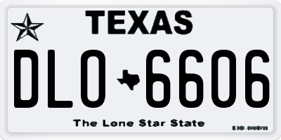 TX license plate DLO6606