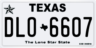 TX license plate DLO6607