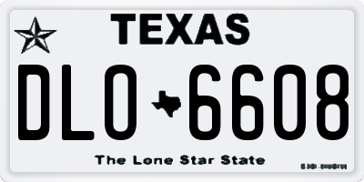 TX license plate DLO6608