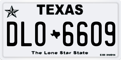 TX license plate DLO6609