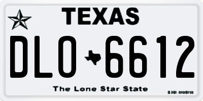 TX license plate DLO6612