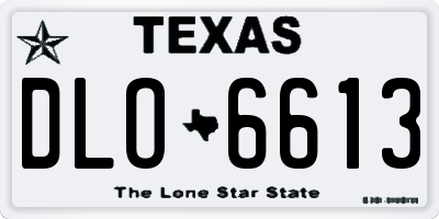 TX license plate DLO6613