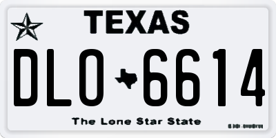 TX license plate DLO6614