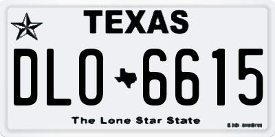 TX license plate DLO6615