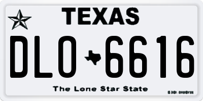 TX license plate DLO6616
