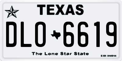 TX license plate DLO6619